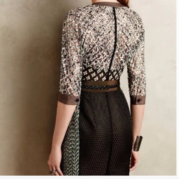 Anthropologie Byron Lars Beguile Melodist Midi Dress Size 2 - Picture 3 of 14